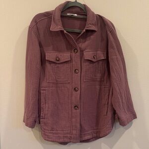 Madewell Women's Mauve Shacket